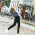 Mùa xuân và mùa thu mới quần thể thao nữ phiên bản Hàn Quốc của quần harem chân nhỏ Quần eo nữ cao cỡ lớn Quần dài quần dài giản dị - Khởi động cắt quần âu nữ Khởi động cắt