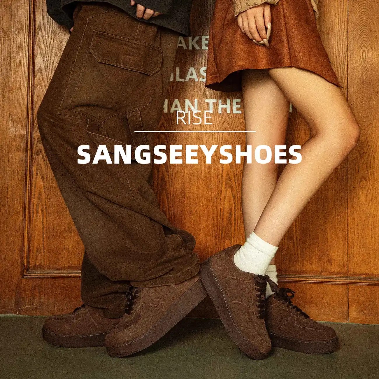 sangseey真皮牛皮空军一号6cm隐形内增高百搭潮流运动休闲板鞋子,淘宝优惠券,粉丝福利购,淘宝优惠卷