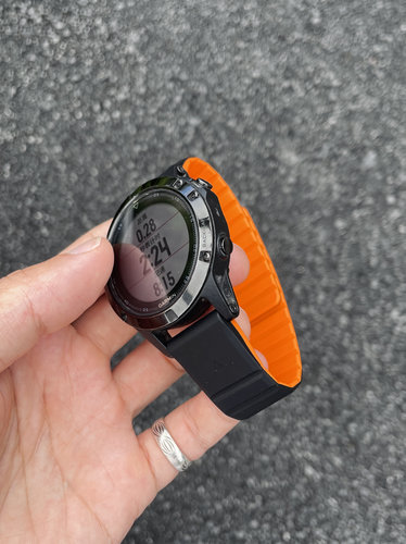 卡客 双色硅胶磁吸适用佳明手表Fenix7表带飞耐时6x泰铁时quatix8 - 图1