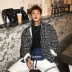 Sếu trắng dành cho người lớn mùa thu giặt sơ mi denim dài tay Áo sơ mi nam phong cách Nhật Bản - Cao bồi