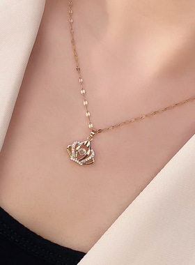 皇冠项链炫小虫钛钢嘴唇链