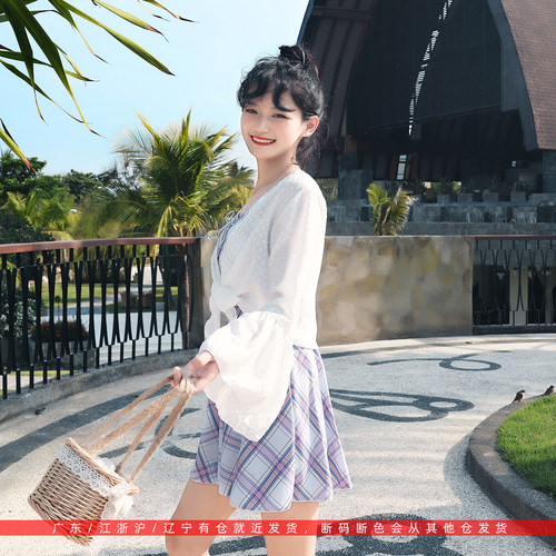 2026新款游泳衣女夏季连体三件套防晒显瘦遮肚网红风温泉保守学生 - 图0