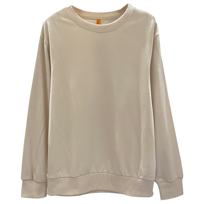 美式潮牌纯色卫衣男2025秋冬季圆领个性印花男女宽松百搭打底上衣