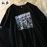 Летняя трендовая хлопковая футболка с коротким рукавом для влюбленных, оверсайз