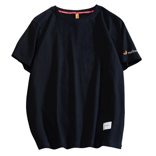 Трендовая брендовая летняя футболка с коротким рукавом, в корейском стиле, с вышивкой, свободный крой