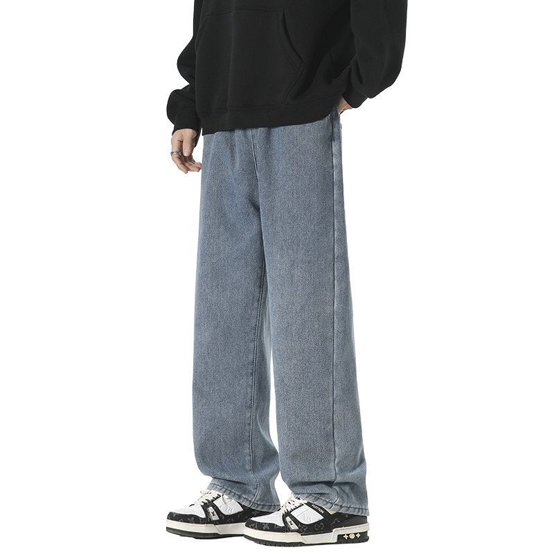 牛仔裤男款加绒加厚保暖冬季2025新款宽松直筒裤男士休闲男装长裤,淘宝优惠券,粉丝福利购,淘宝优惠卷