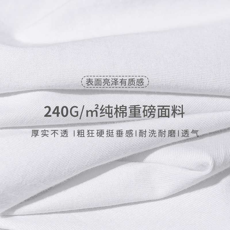 5件】260g重磅纯棉短袖男士t恤纯色百搭宽松半袖打底体恤夏季男装-图2