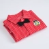Quần áo mùa xuân cho bé những bộ đồ mới bé cotton màu đỏ trăng rằm phù hợp với váy trăm ngày tuổi - Áo liền quần