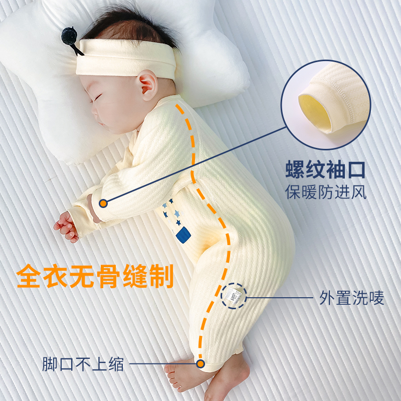 哇哇新生婴儿衣服秋冬保暖内衣初生男女宝宝新生儿连体和尚服冬季 - 图3