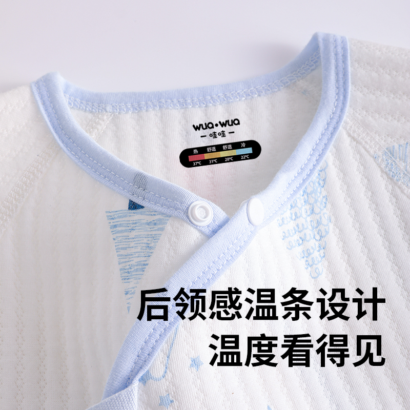 哇哇新生婴儿衣服秋冬保暖内衣初生男女宝宝新生儿连体和尚服冬季 - 图1