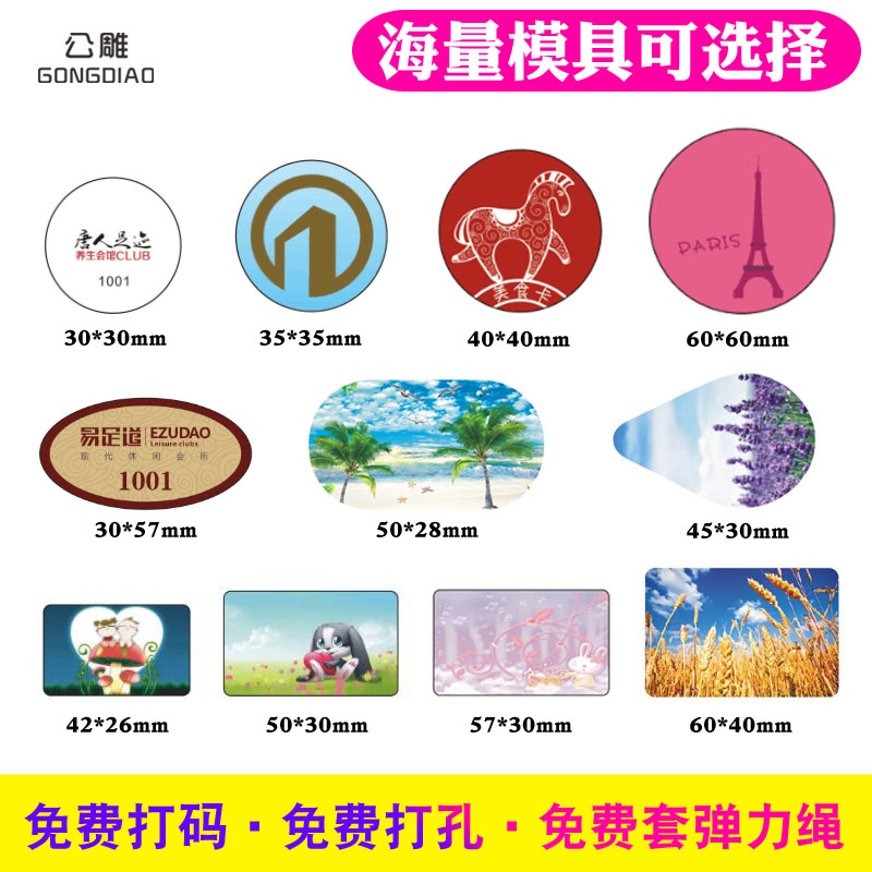 定制上海复旦品牌IC/ID滴胶卡小区物业门禁CPU卡ID考勤卡复旦F08电梯卡ID异形卡制作出租公寓S50印刷会员卡