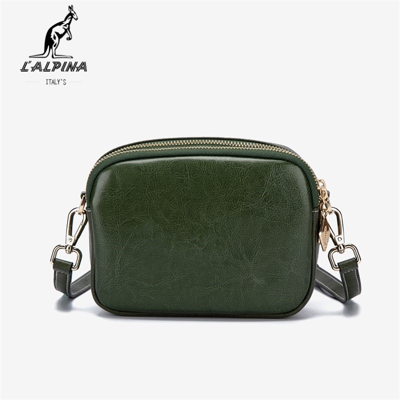 袋鼠2020新款女士正品真皮单肩包 lalpina箱包女士包袋