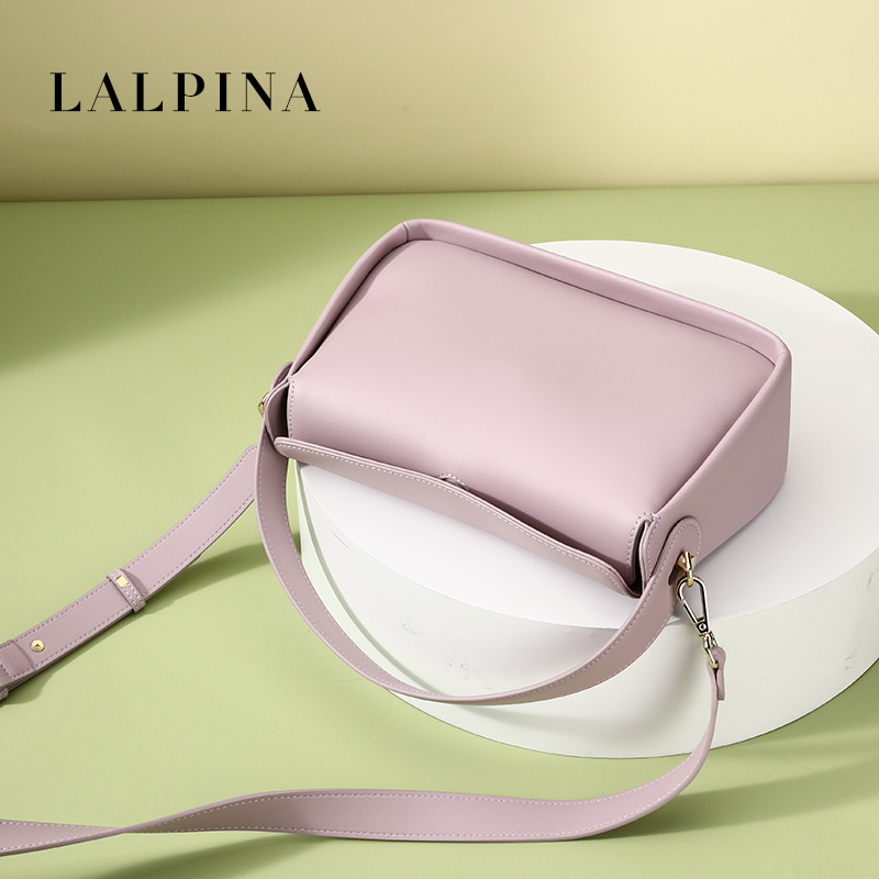 LALPINA夏季新款手提包包女2023小众设计气质百搭真皮单肩斜挎包-图2