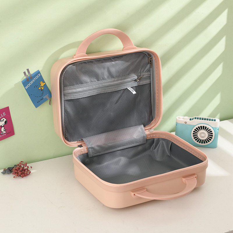 日式14寸可爱化妆箱小型轻便手提箱 银盾箱包旅行箱