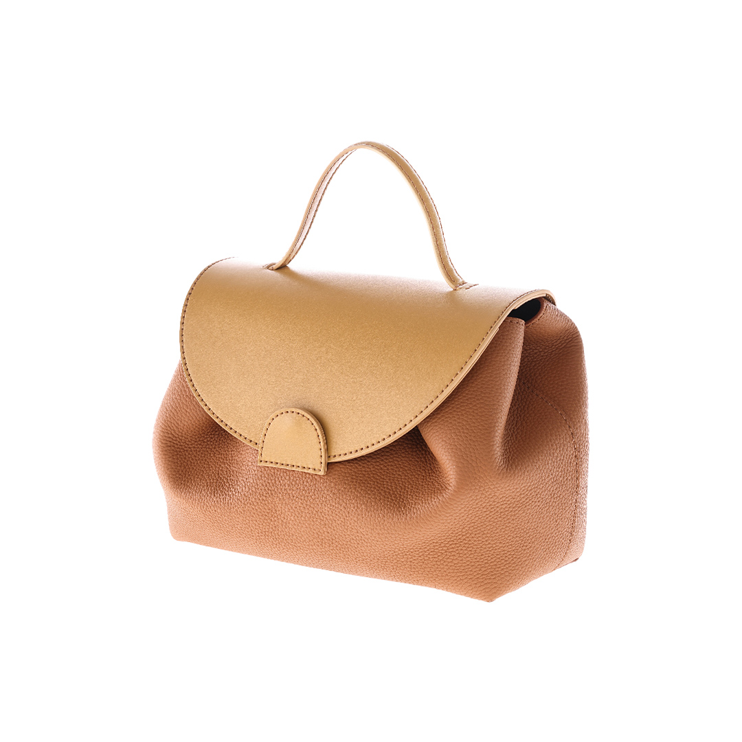 蠢小鱼diy手工包头层牛皮笑脸酒窝包手提斜挎包女自制编织材料包 - 图0