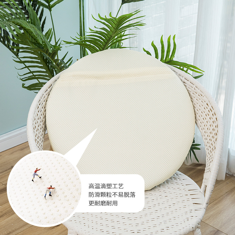 跨境圆形棉麻椅垫四季通用防滑坐垫公室用久坐加厚屁垫可拆洗