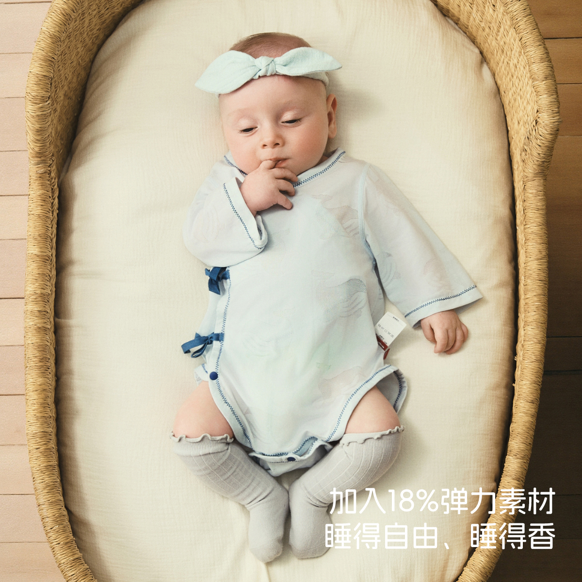 [奇迹大西洋]aqpa爱帕包屁衣新生婴儿连体衣夏季薄款宝宝衣服睡衣 - 图0