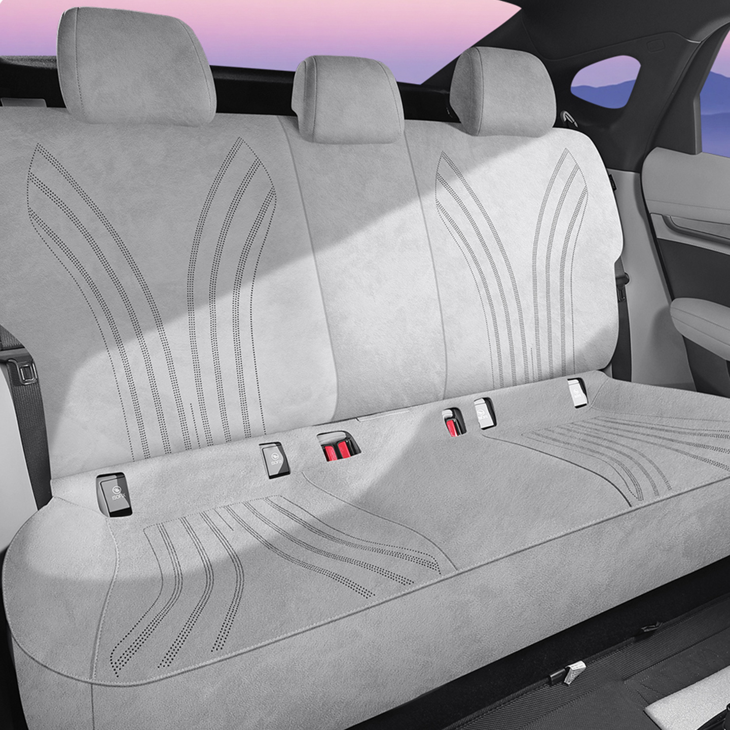 比亚迪海狮05EV汽车坐垫全包拉姆斯翻毛皮专用车垫座椅套四季通用 - 图3