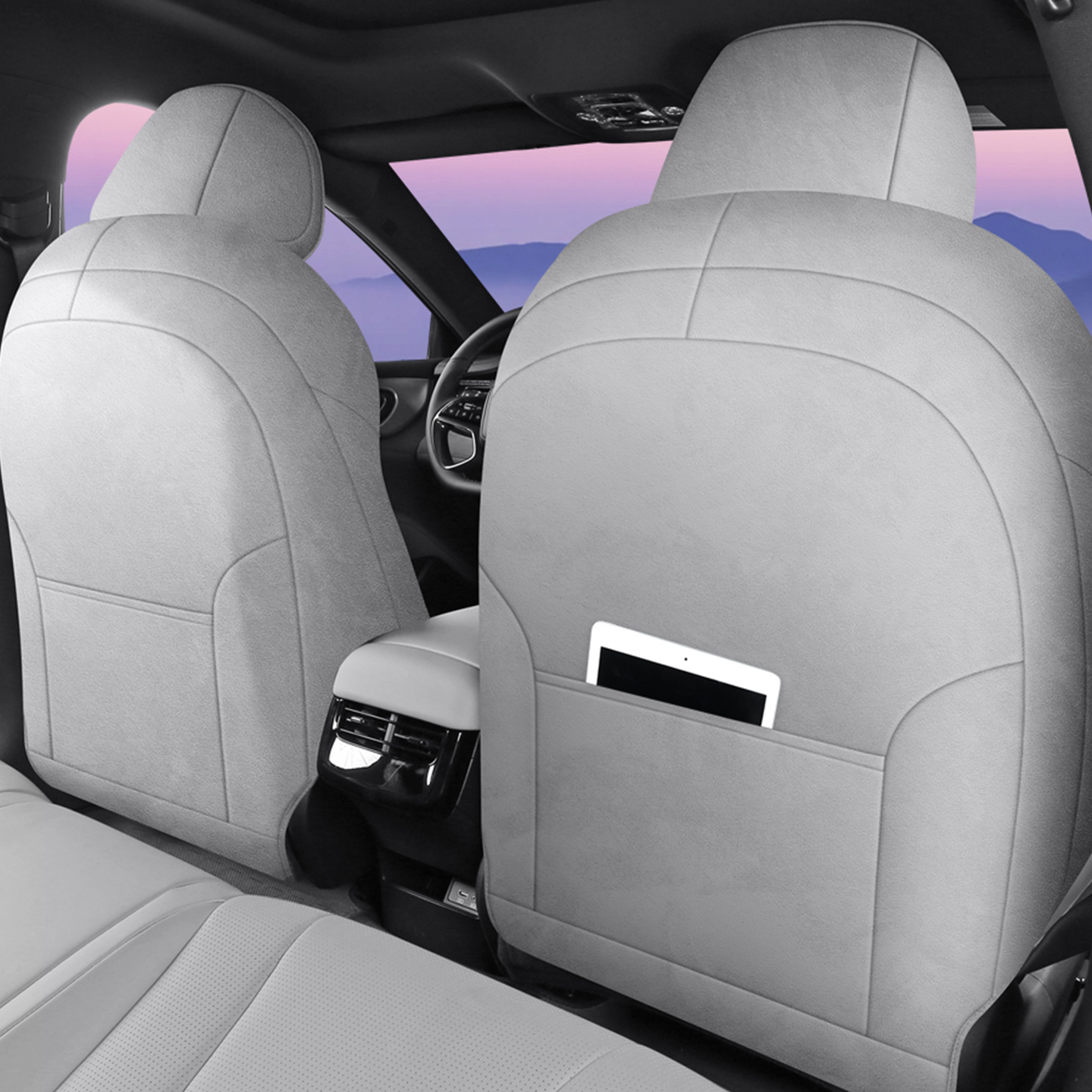 比亚迪海狮05EV汽车坐垫全包拉姆斯翻毛皮专用车垫座椅套四季通用 - 图1