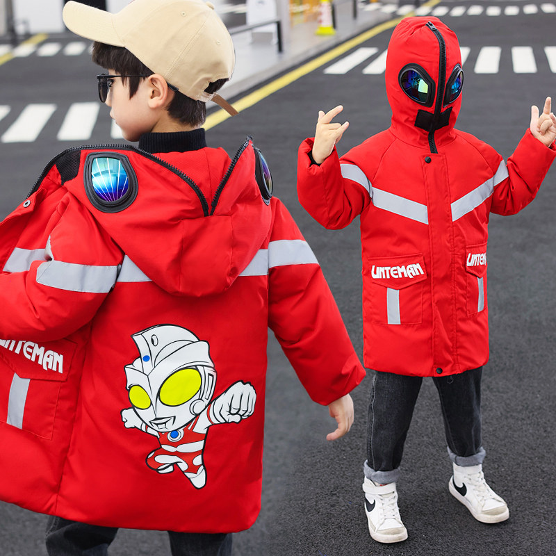奥特曼羽绒男童拜年服2021新款棉服 爱依童棉袄/棉服