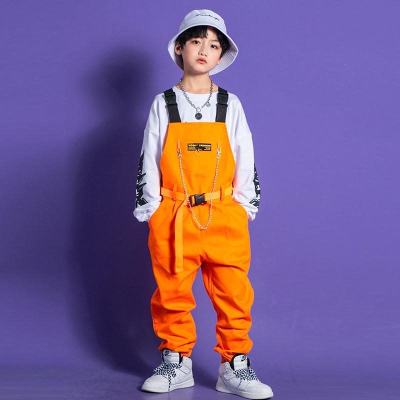 男童hiphop街舞服帅气走秀背带裤 芭娜公主儿童演出服