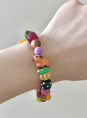 HEIXIN STUDIO手作 乐园系列 捷克琉璃珠多巴胺小众原创手串056