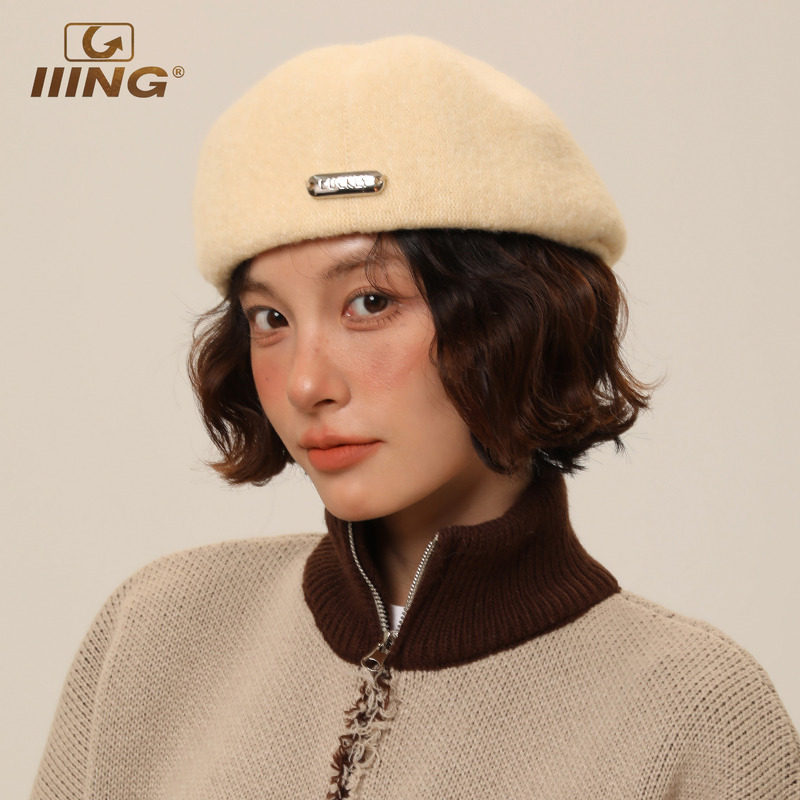IIING帽控 气质百搭秋冬保暖画家帽子女时尚休闲显脸小毛呢贝雷帽,淘宝优惠券,粉丝福利购,淘宝优惠卷