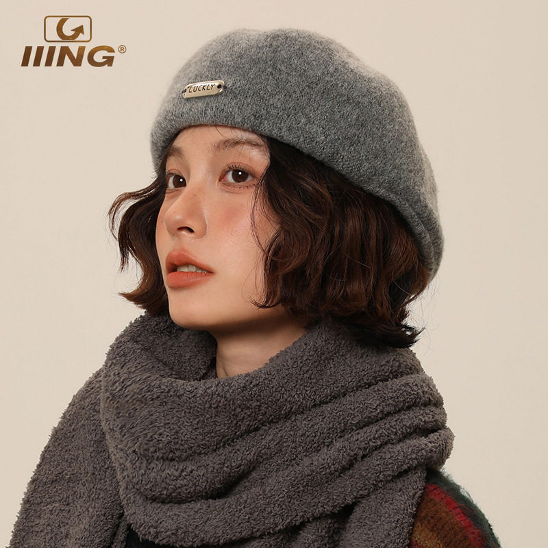 IIING帽控 气质百搭秋冬保暖画家帽子女时尚休闲显脸小毛呢贝雷帽,淘宝优惠券,粉丝福利购,淘宝优惠卷