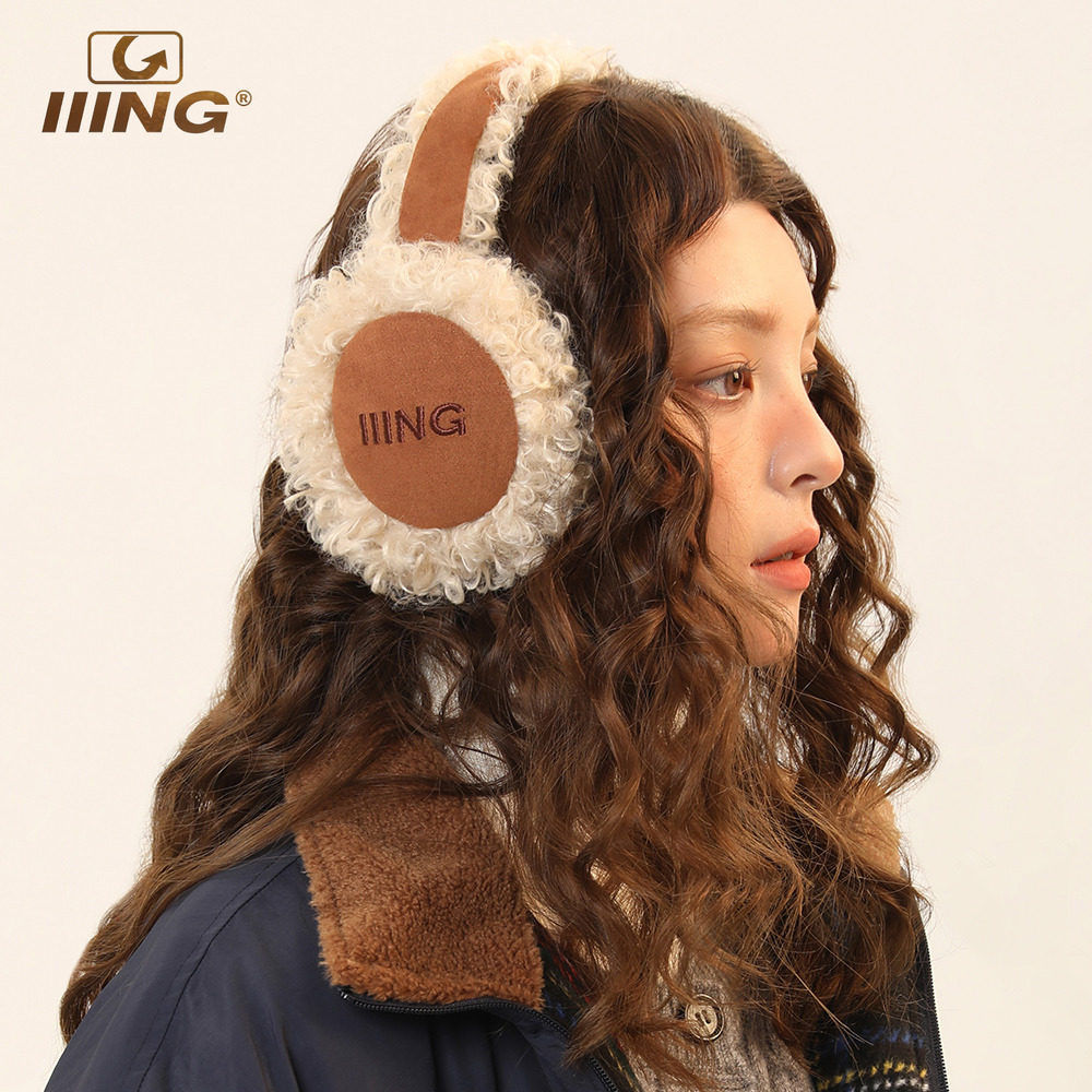 IIING 原创设计卷毛绒保暖耳罩女秋冬加厚耳包防风护耳显脸小耳暖 - 图0