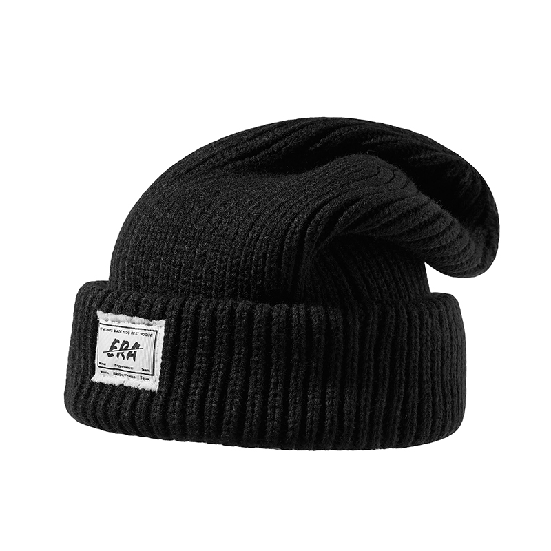 IIING帽控 加大头围针织堆堆帽冬季女百搭保暖护耳毛线帽包头冷帽