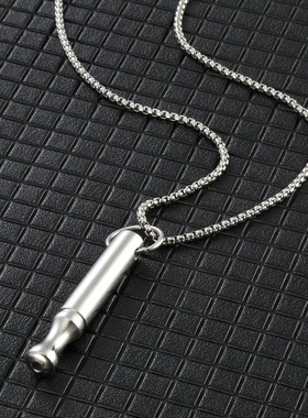 跨境热销不锈钢真空电镀项链立体冥想和正念呼吸吊坠调节呼吸