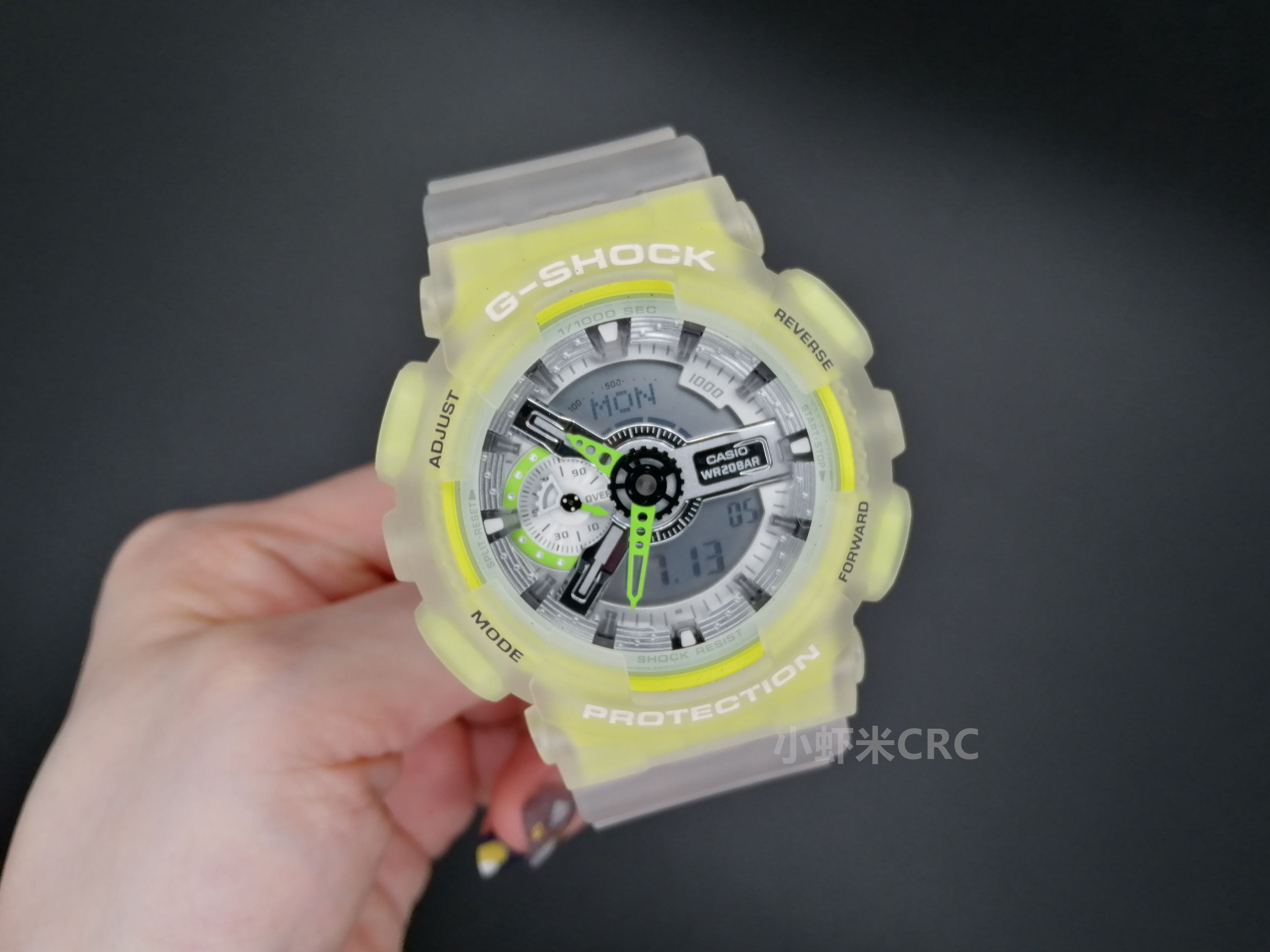 卡西欧G-SHOCK新款冰电之韧透明运动电子手表男女 GA-110LS-1A/7A - 图0