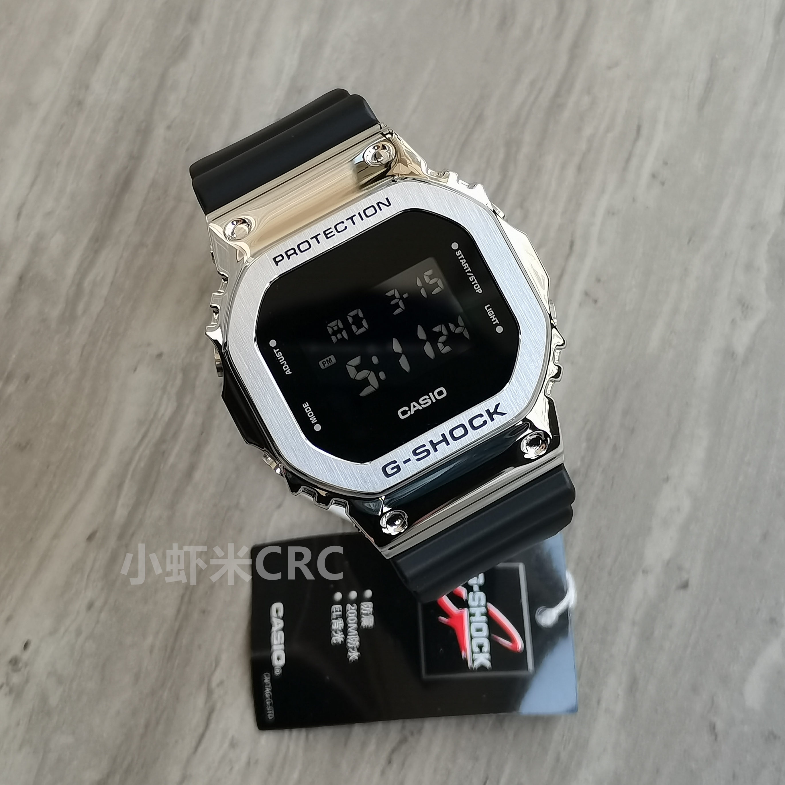 卡西欧G-SHOCK金属复古防水运动方块手表GM-5600-1 GM-5600B-1-3-图0