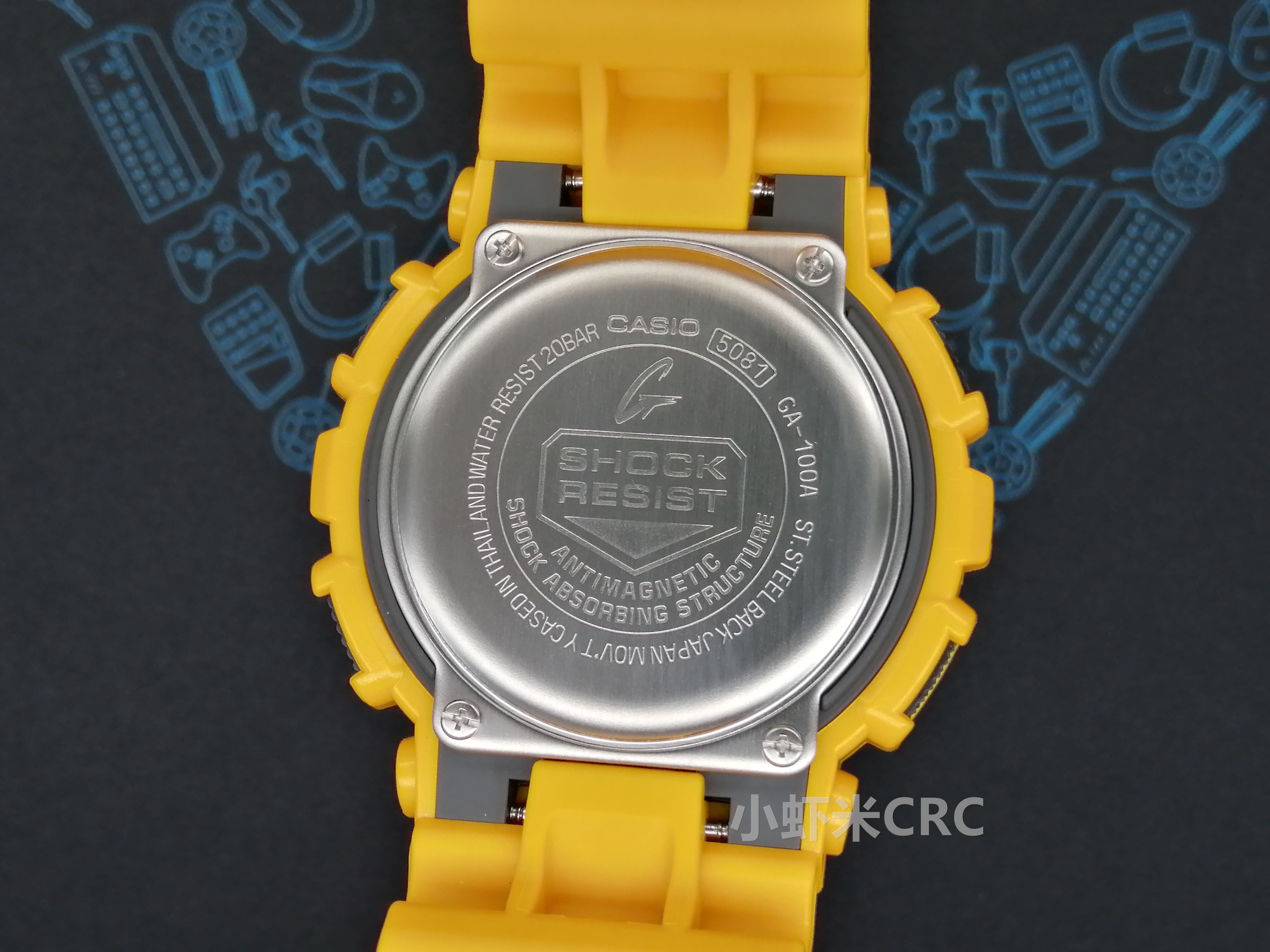 CASIO卡西欧G-SHOCK手表男运动防水时尚黄色 大黄蜂GA-100A-9A - 图2