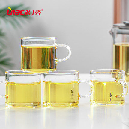紫丁香耐高温高硼硅玻璃杯带把茶杯办公水杯品茗杯茶道杯公道茶杯,淘宝优惠券,粉丝福利购,淘宝优惠卷