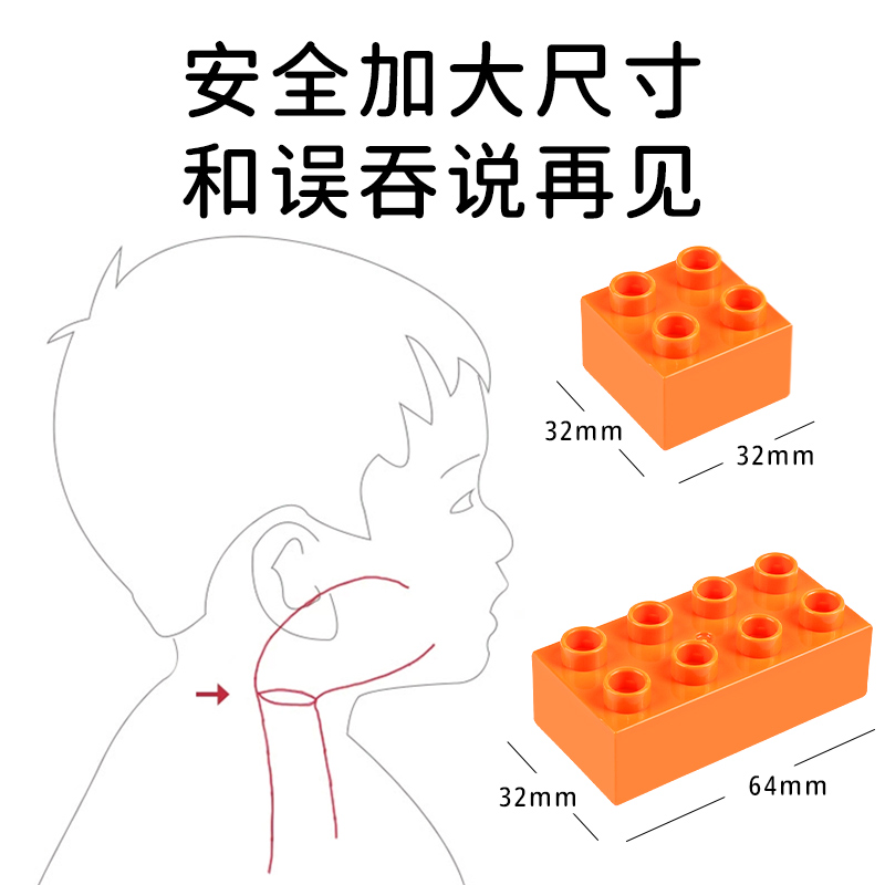 梦启点儿童大颗粒积木拼装宝宝3到6岁立体拼图2男孩4女孩益智玩具-图1