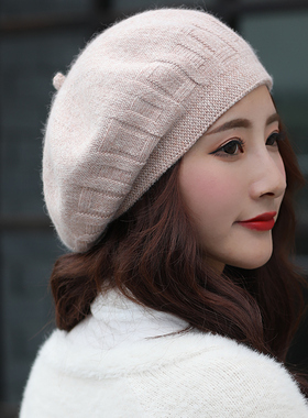 香雪羽秀保暖羊毛线帽子女