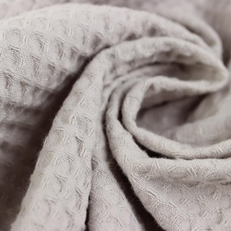 全棉华夫格浴袍纯棉灰色浴衣美容院浴服定制l