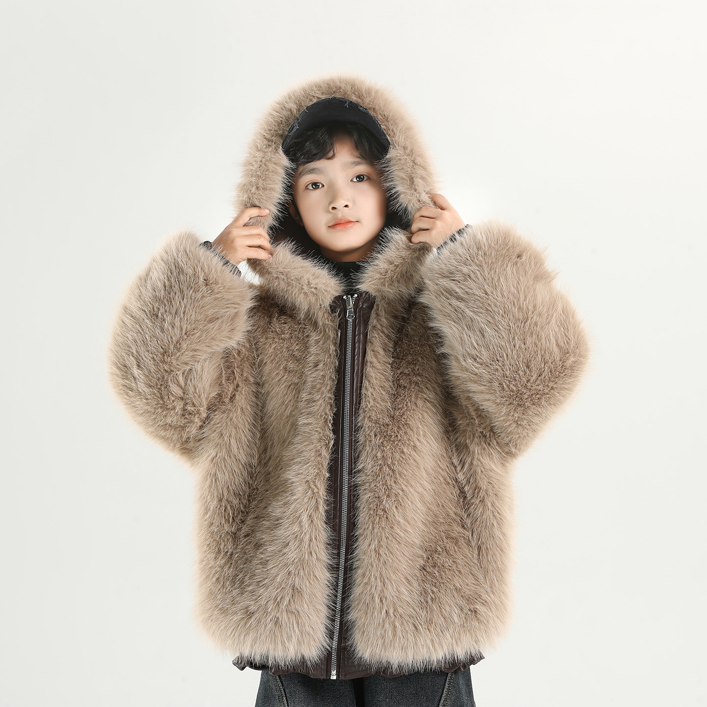 男童冬装皮衣外套2025新款洋气加绒厚冬季中大儿童双面穿皮毛一体,淘宝优惠券,粉丝福利购,淘宝优惠卷