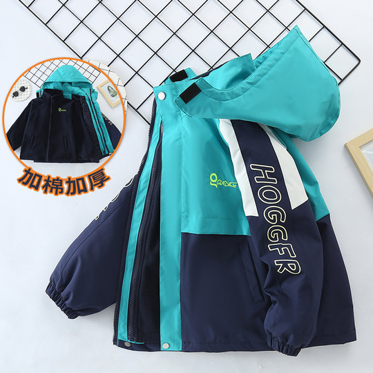 Thickened autumn and winter stand collar detachable jacket