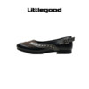 Littlegood retro love rivet flat shoes for women 2026 summer new style versatile