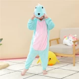 Детский динозавр, зимняя фланелевая удерживающая тепло демисезонная пижама для мальчиков, семейный стиль