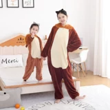 Осенняя демисезонная детская удерживающая тепло пижама, фланелевый милый детский костюм, семейный стиль