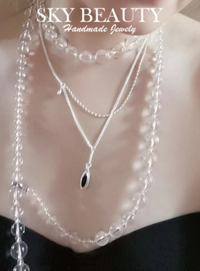 SK&B纯银玛瑙女气质项链