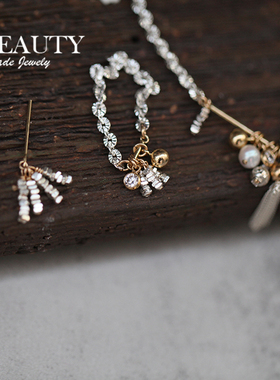 SK&B 纯手工定制S925蕾丝纯银美国14KGF微宝吊坠琳琅简约叠带手链