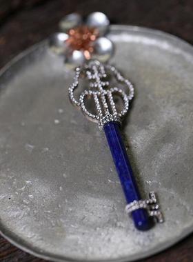 男女青金石S925纯银吊坠