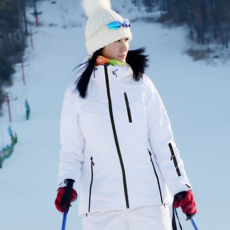 麥金利冬季戶外滑雪服女防風防水白滑雪衣套裝保暖防寒服棉服大碼