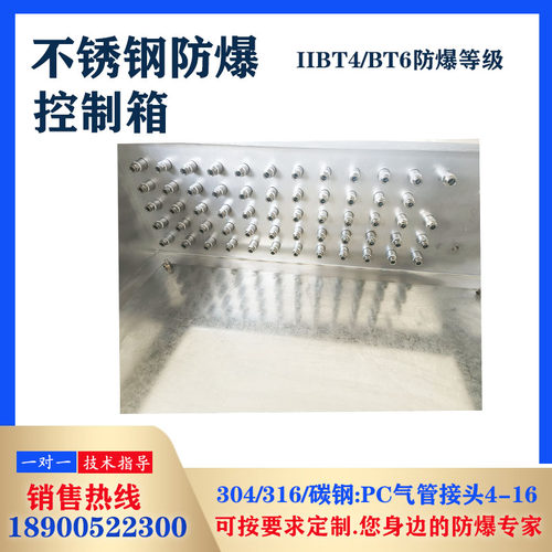 不锈钢防爆控制箱4-16气管电磁阀箱阀岛箱气控箱粉尘接线箱端子箱 - 图2