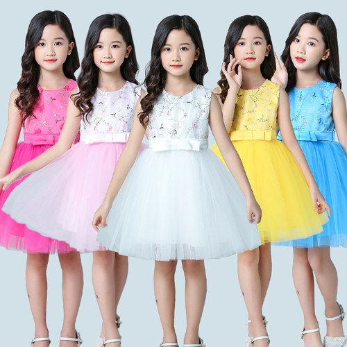 六一儿童节表演服装女童蓬蓬裙纱裙小学生朗诵幼儿园毕业照演出服 - 图1