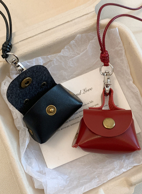 复古皮质耳机套挂件项链